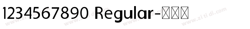 1234567890 Regular字体转换